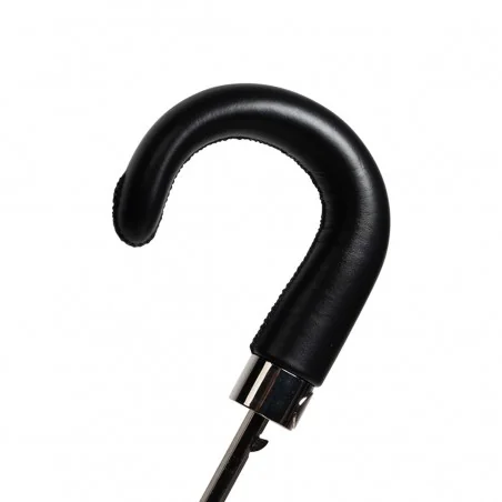 Poignée courbe en cuir noir