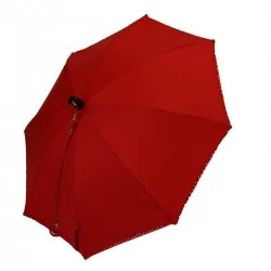 Parapluie Enfant rouge biais cœur, de côté
