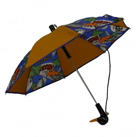 Parapluie Enfant camel et motif california, ouvert