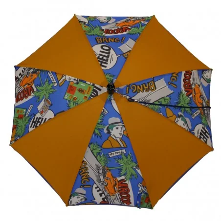 Parapluie Enfant camel et motif california, de face