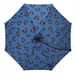 Parapluie Enfant bleu avec motif clown, de face