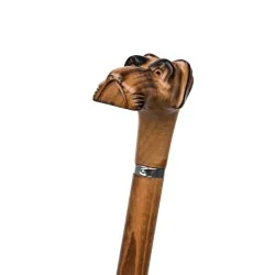Handgefertigter, geschnitzter Griff, von vorne gesehen