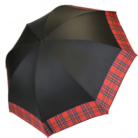 Golf umbrella Black and Tartan