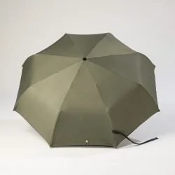 Mini-Regenschirm in Khaki, geöffnet