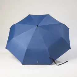 Mini-blauer französischer Regenschirm, geöffnet