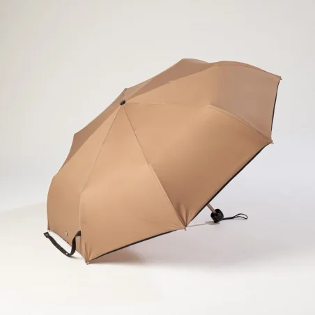 mini brown umbrella opened on the side