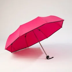 mini pink umbrella, open from the front