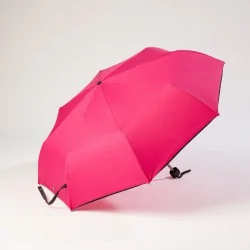 Mini-Regenschirm, rosa, seitlich geöffnet