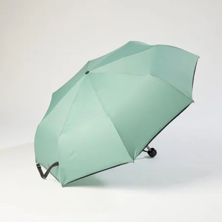 Mini-Regenschirm seegrün, seitlich geöffnet