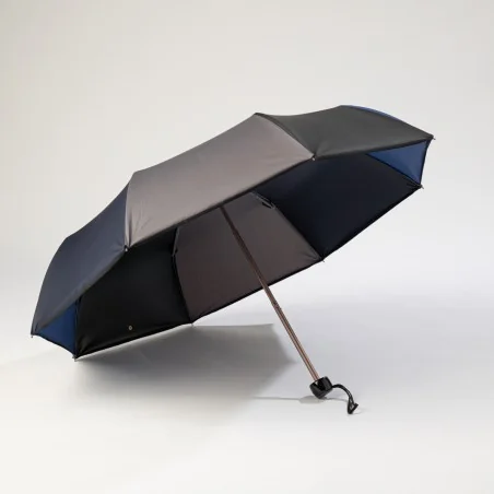 mini parapluie bleu ouvert de face