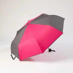 mini parapluie gris et rose ouvert de coté