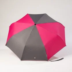 Mini parapluie, gris et rose ouvert