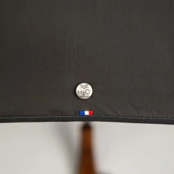 Mini-Regenschirm in Schwarz und Khaki mit Zoom