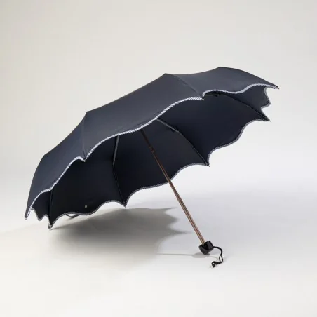 mini parapluie bleu vague ouvert de face