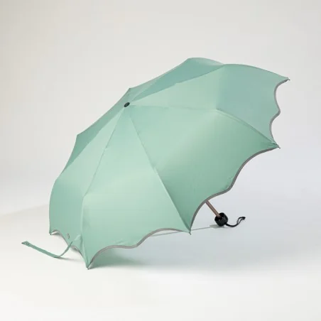 Mini umbrella Seafoam green open on the side