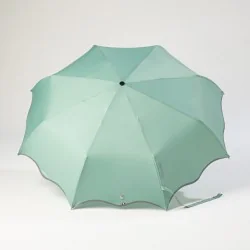 Mini-Regenschirm seegrün geöffnet