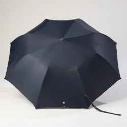 Zusammenklappbarer Regenschirm in Marineblau, geöffnet