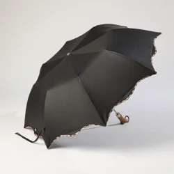 Parapluie Pliant Noir vague ouvert de coté