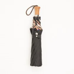 Black Wave Folding Umbrella, folded