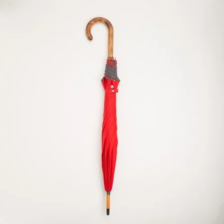 Parapluie de ville rouge, fermé