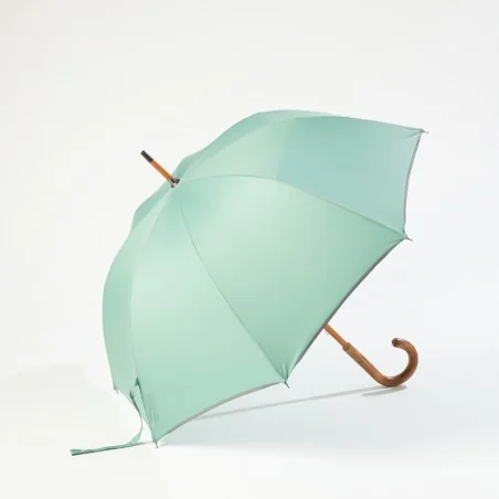 Seafoam green city umbrella, front opening