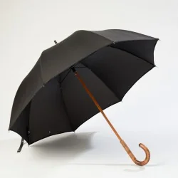 Black Walking Umbrella, front opening
