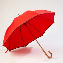 Parapluie Canne Rouge, ouvert de face