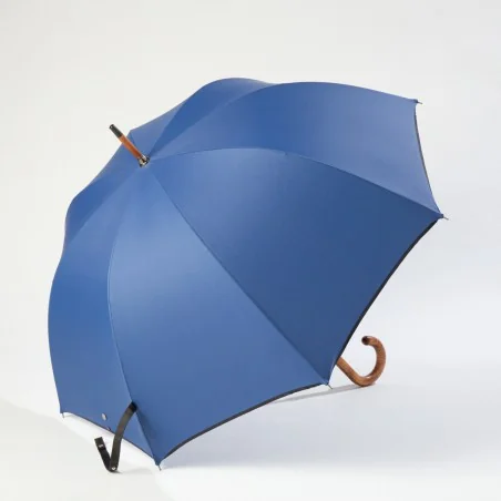 Parapluie Canne Bleu de France, ouvert de coté