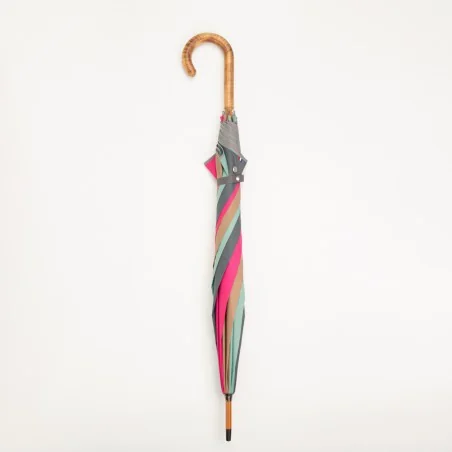 Parapluie canne multicolore, fermé