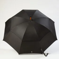Parapluie anti retournement Noir, ouvert