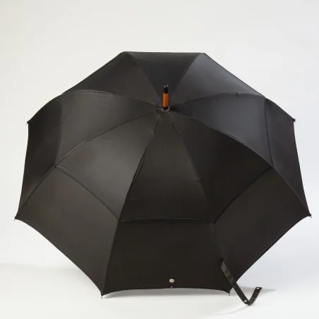 Parapluie anti retournement Noir, ouvert
