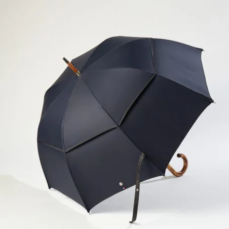 Navy blue windproof umbrella, side opening