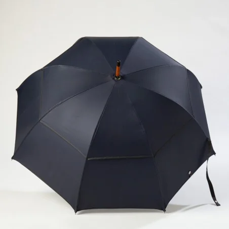 Windproof-Stockschirm Marineblau, geöffnet
