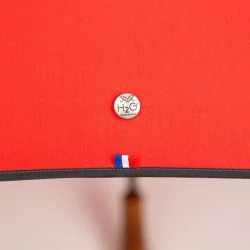 Windproof umbrella Red with black biding, detail