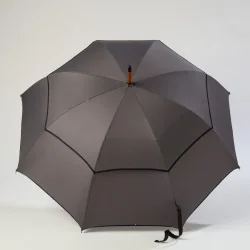 Parapluie anti retournement Gris, ouvert