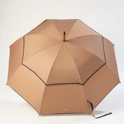 Parapluie anti retournement Marron, ouvert