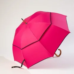 Parapluie anti retournement Rose, ouvert de coté