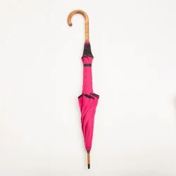 Windproof umbrella, pink, closed
