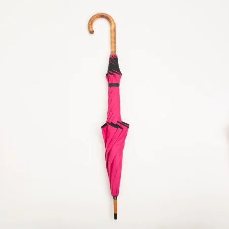 Windproof umbrella, pink, closed