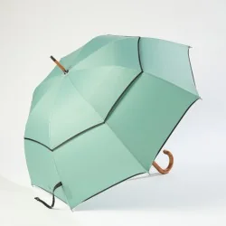 Seegrüner, seitlich zu öffnender, kippsicherer Windproof-Stockschirm