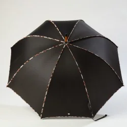 Stockschirm mit Schottland-Muster, schwarz, offen