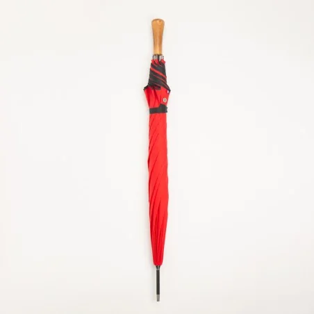 Parapluie automatique rouge, fermé