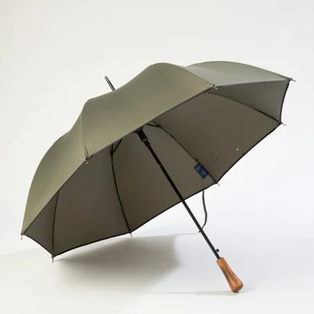 Parapluie automatique Kaki, ouvert de face