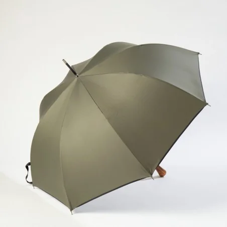 Parapluie automatique Kaki, ouvert de coté