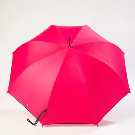 Pink automatic umbrella, open