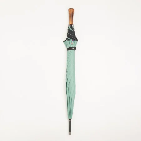 Parapluie automatique vert d'eau, fermé