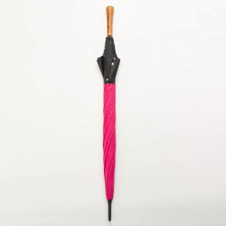 Pink golf umbrella, closed