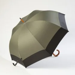 Large khaki umbrella, side opening