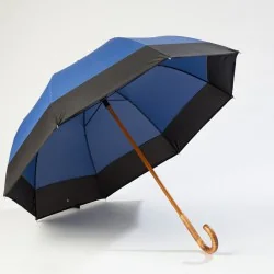 Grand parapluie bleu de France, ouvert de face