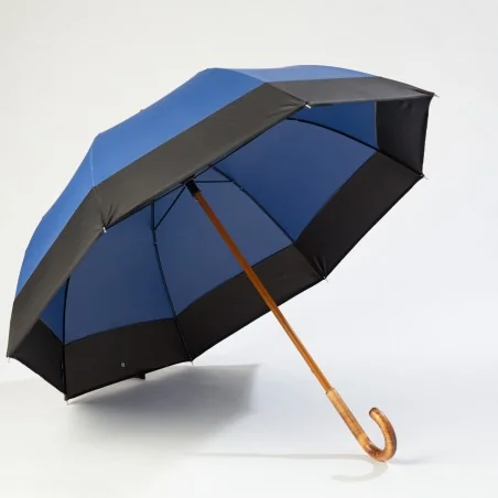 Grand parapluie bleu de France, ouvert de face